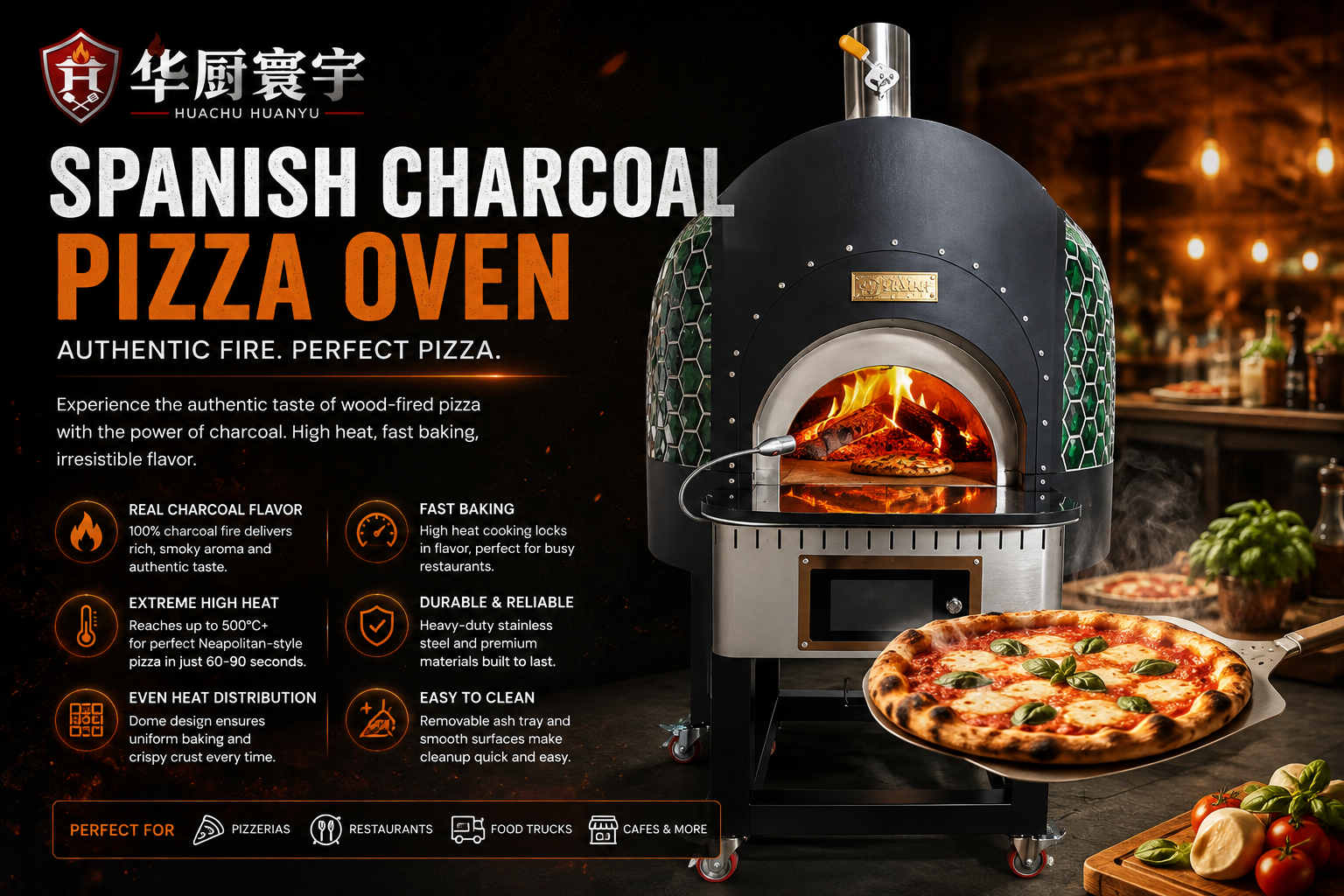 Iberico Pizza — Charcoal-fired fast bake