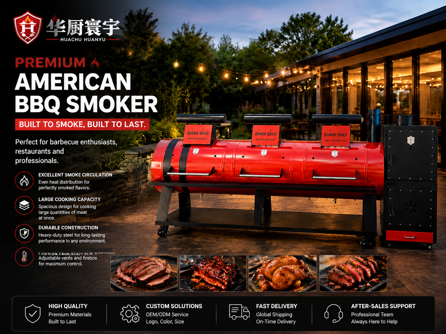 Ranch Triple Commercial Smoker